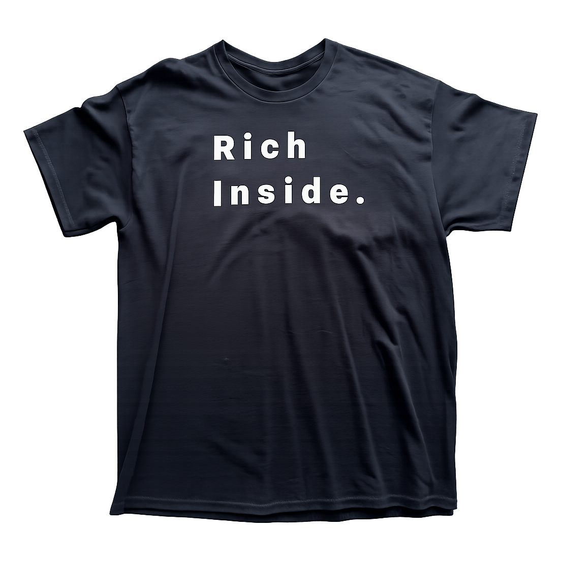 Black Rich Inside tee with Rich Inside set in white